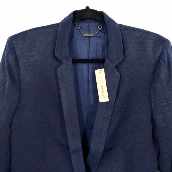 NEW Capulet x Revolve Notch Collar Blue Blazer - Picture 3 of 15